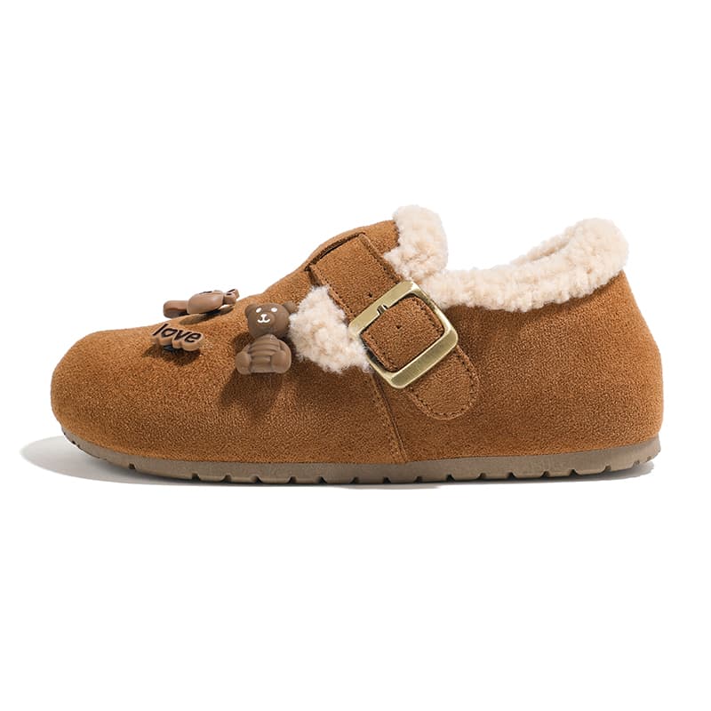 Сандалии HUANQIU С флисовой подкладкой Термическая Зимняя Кукла Платформа Lazy Slip on Для использования как внутри так и снаружи - изображение 6