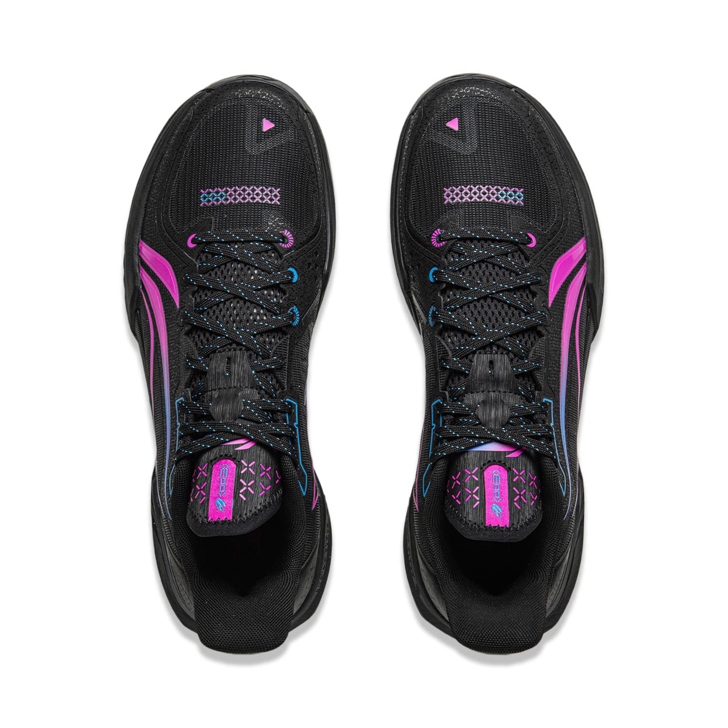 Кроссовки для баскетбола Li NING Light Speed 3 Low Топ Баскетбольные кроссовки Мужской Черно-фиолетовый - изображение 3