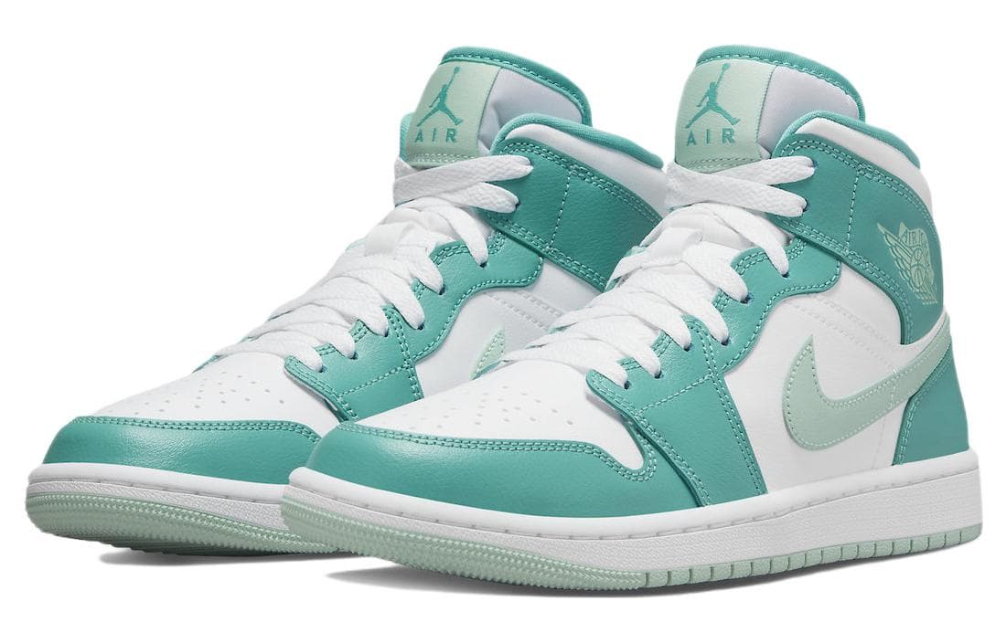 Ретро баскетбольные кроссовки Jordan Air Jordan 1 Mid "Marine Green" — фото 3