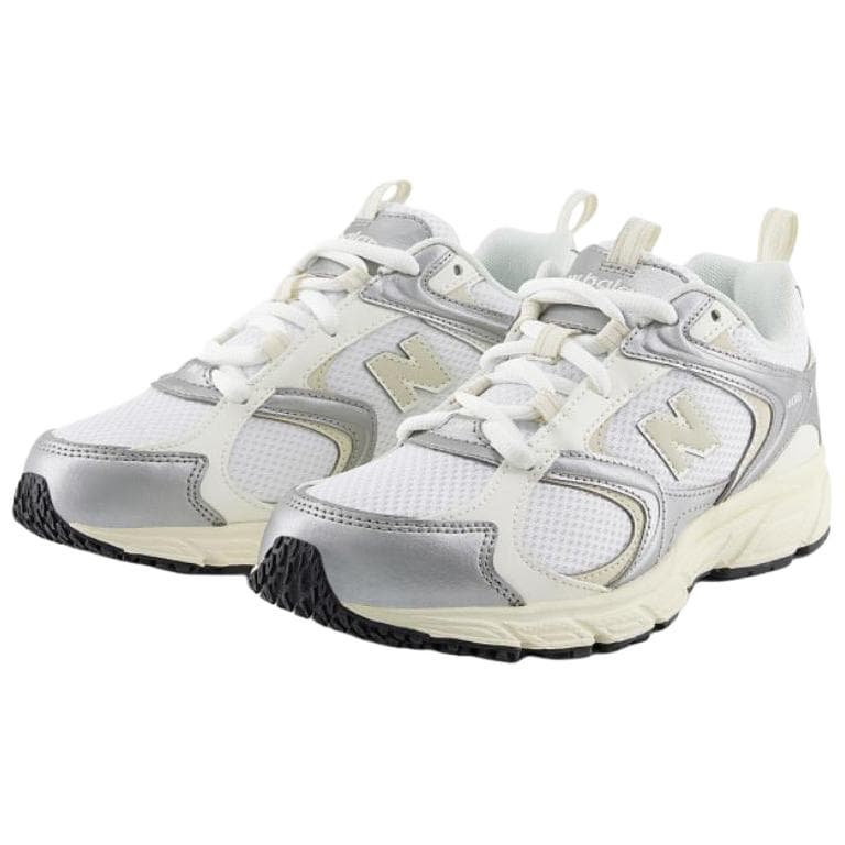 Кроссовки New Balance 408 Устойчивые к истиранию Низкие Кроссовки Унисекс Белый Серебряный - изображение 2
