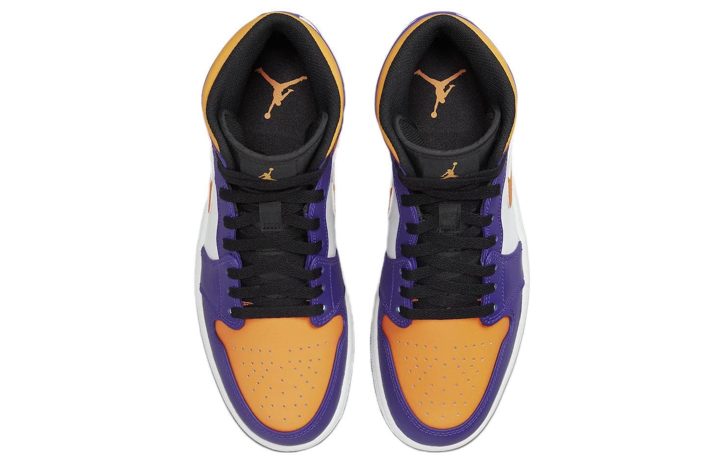 Ретро баскетбольные кроссовки Jordan Air Jordan 1 Mid "Lakers" - изображение 4