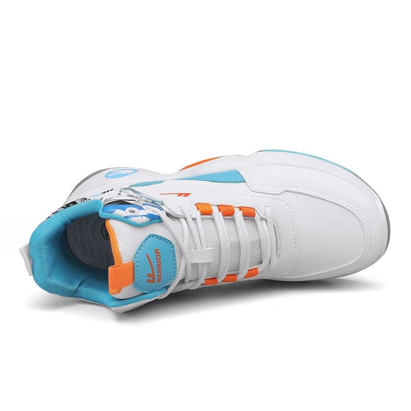 Кроссовки для баскетбола Warrior High-Top Basketball Sneakers White Blue Orange - изображение 3