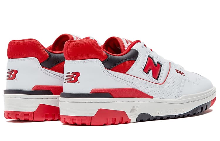 Ретро баскетбольные кроссовки New Balance 550 Red White - изображение 4