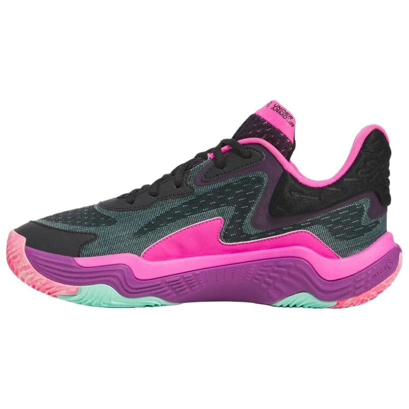 Кроссовки для баскетбола Under Armour Spawn 7 Дышащие Легкие Низкие Баскетбольные Кроссовки Мужские Серый Розовый Фиолетовый - изображение 2