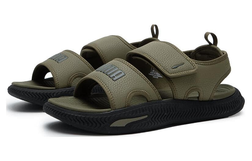 Сандалии с ремешком PUMA SoftridePro Sandal 24 Пляжные сандалии Унисекс Оливково-зеленый - изображение 3