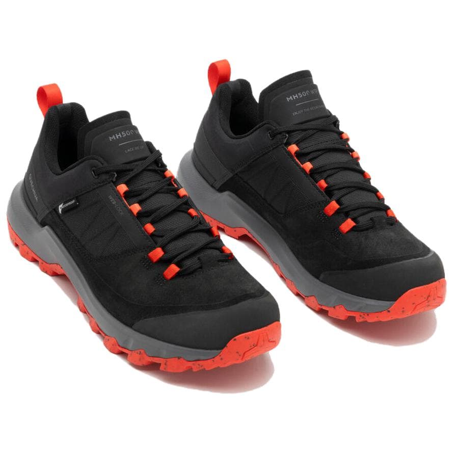 Кроссовки DECATHLON MH500 Водонепроницаемый Low Топ Походная обувь Мужской Черный и оранжевый - изображение 3