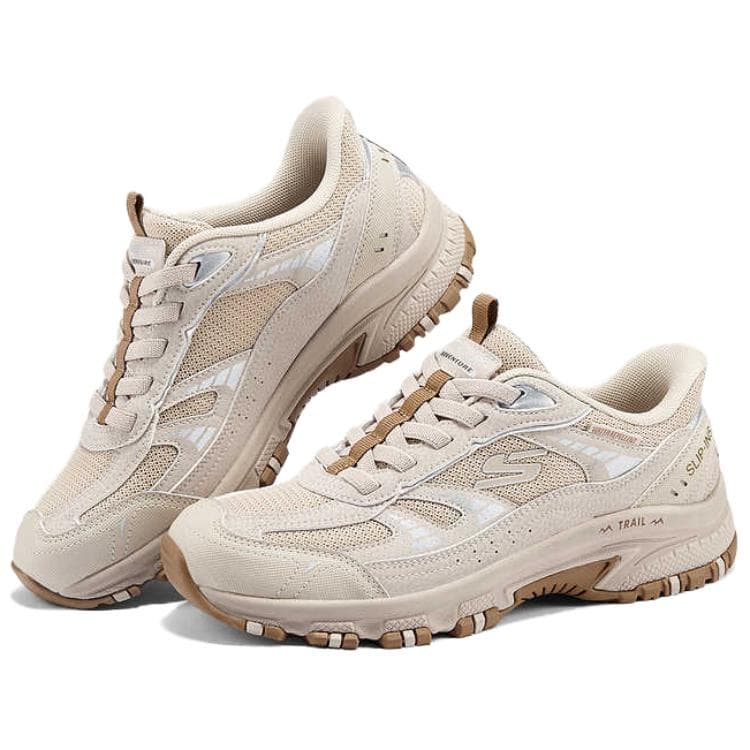 Кроссовки Skechers Hillcrest Лоу-топы Альпинистский поход Обувь Женские Сливочный - изображение 4