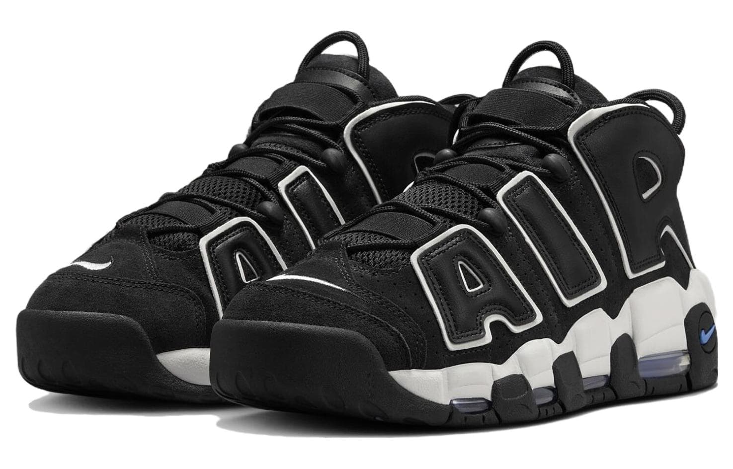 Ретро баскетбольные кроссовки Nike Air More Uptempo Black White - изображение 3