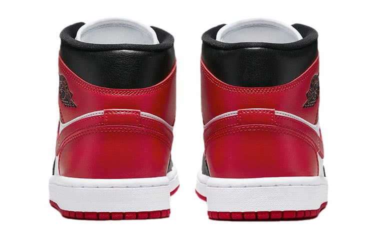 Ретро баскетбольные кроссовки Jordan Air Jordan 1 Mid "Bred Toe" — фото 5