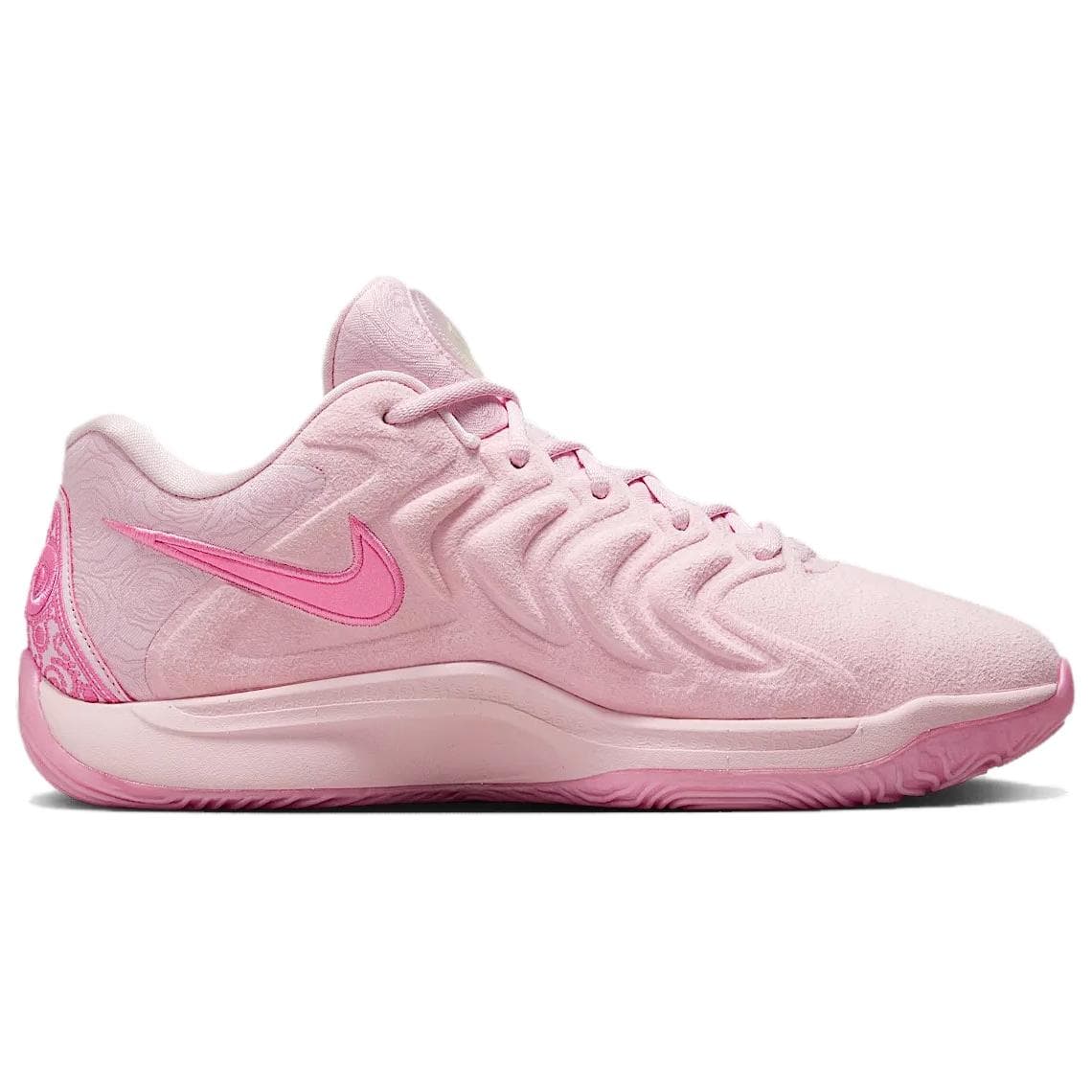 Кроссовки для баскетбола Nike KD 17 Противоскользящие устойчивые к истиранию низкие баскетбольные кроссовки унисекс розовые - изображение 2