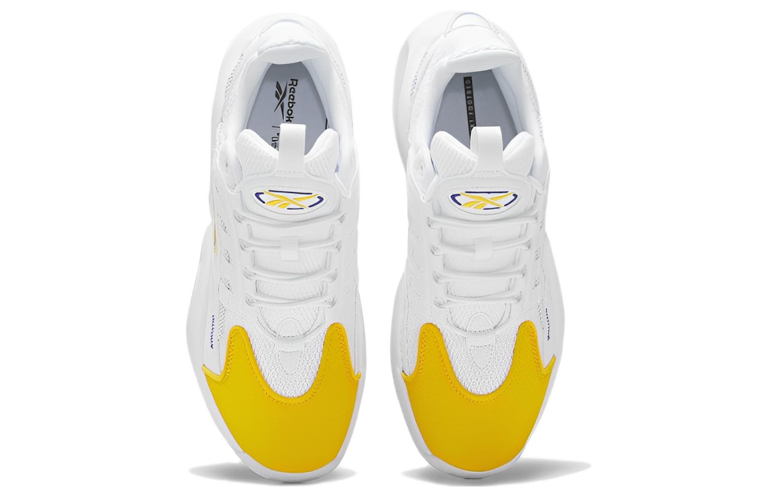 Ретро баскетбольные кроссовки Reebok Solution Mid White Yellow - изображение 4
