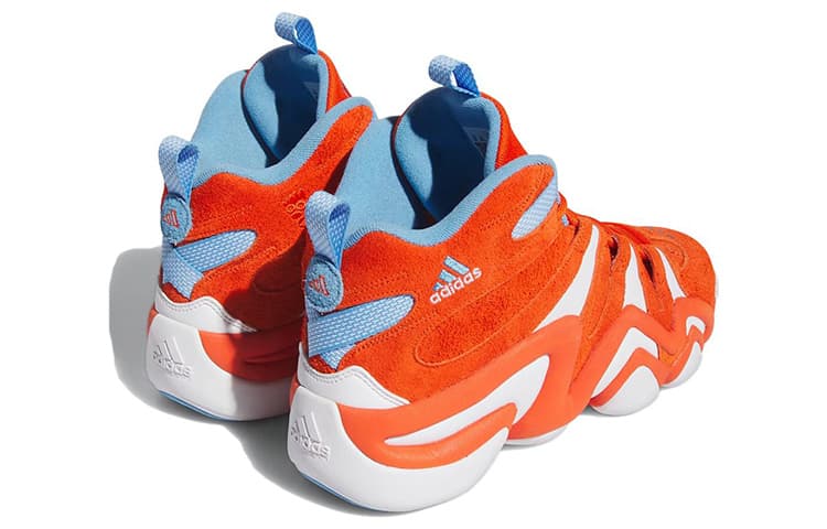 Ретро баскетбольные кроссовки Adidas Crazy 8 Кожа Удобные Противоскользящие Высокие Баскетбольные Кроссовки Винтажные Унисекс Оранжевые Белые - изображение 3