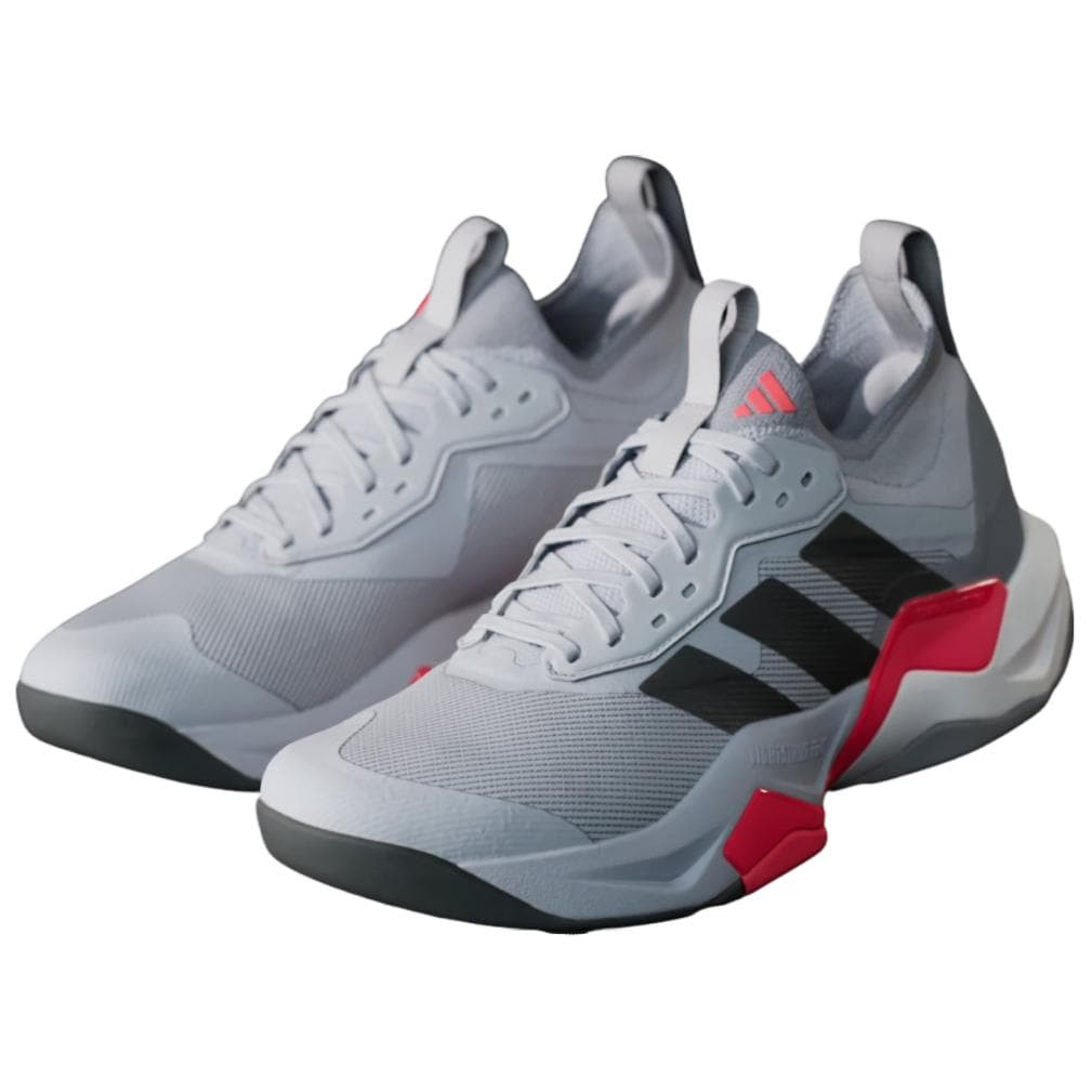 Кроссовки для спортзала Adidas Rapidmove Adv 2 Противоскользящие Устойчивые к истиранию Низкие Кроссовки для тренировок Мужские Серебристо-Серые - изображение 3