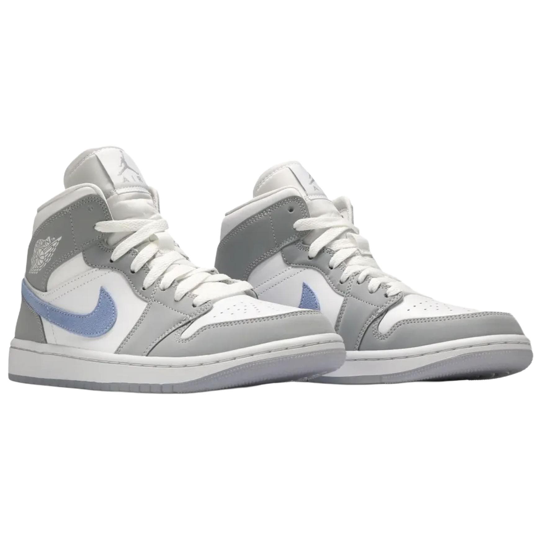 Ретро баскетбольные кроссовки Jordan Air Jordan 1 Mid "Wolf Grey" - изображение 3
