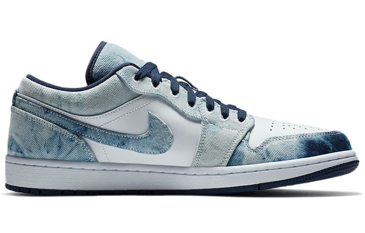 Ретро баскетбольные кроссовки Jordan Air Jordan 1 Low SE Washed Denim - изображение 2