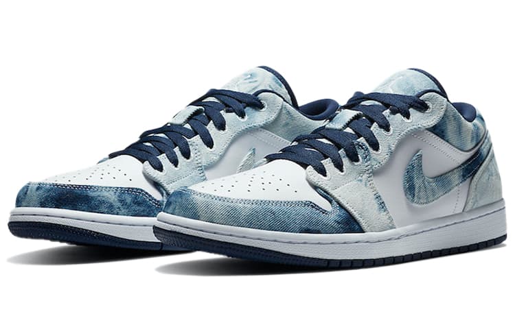 Ретро баскетбольные кроссовки Jordan Air Jordan 1 Low SE Washed Denim - изображение 3