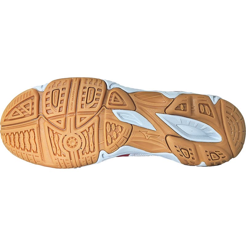 Кроссовки для спортзала Mizuno Cyclone Speed CN Low Тренировочные кроссовки унисекс низкие белые и красные - изображение 5