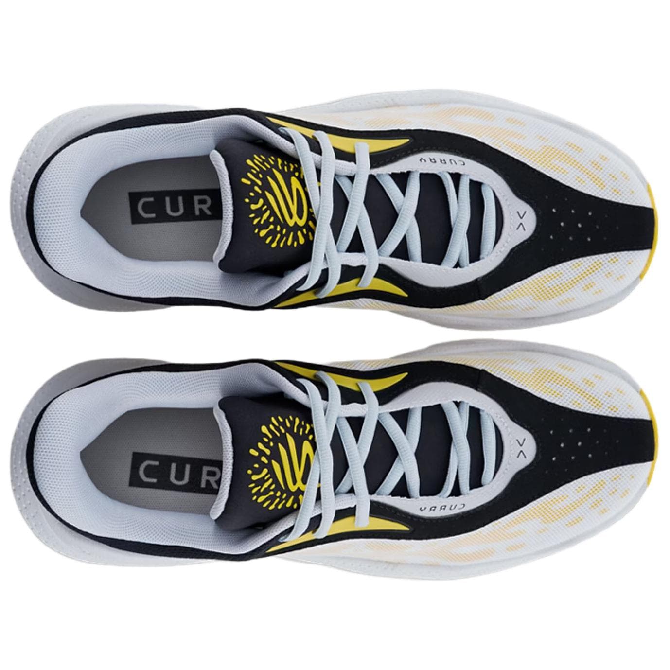 Кроссовки для баскетбола Under Armour Curry Водный аккорд 25 Low Топ Баскетбольные кроссовки Унисекс Белый желтый - изображение 4