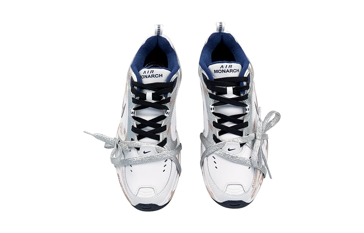 Кроссовки Nike Air Monarch 4 White Silver - изображение 4