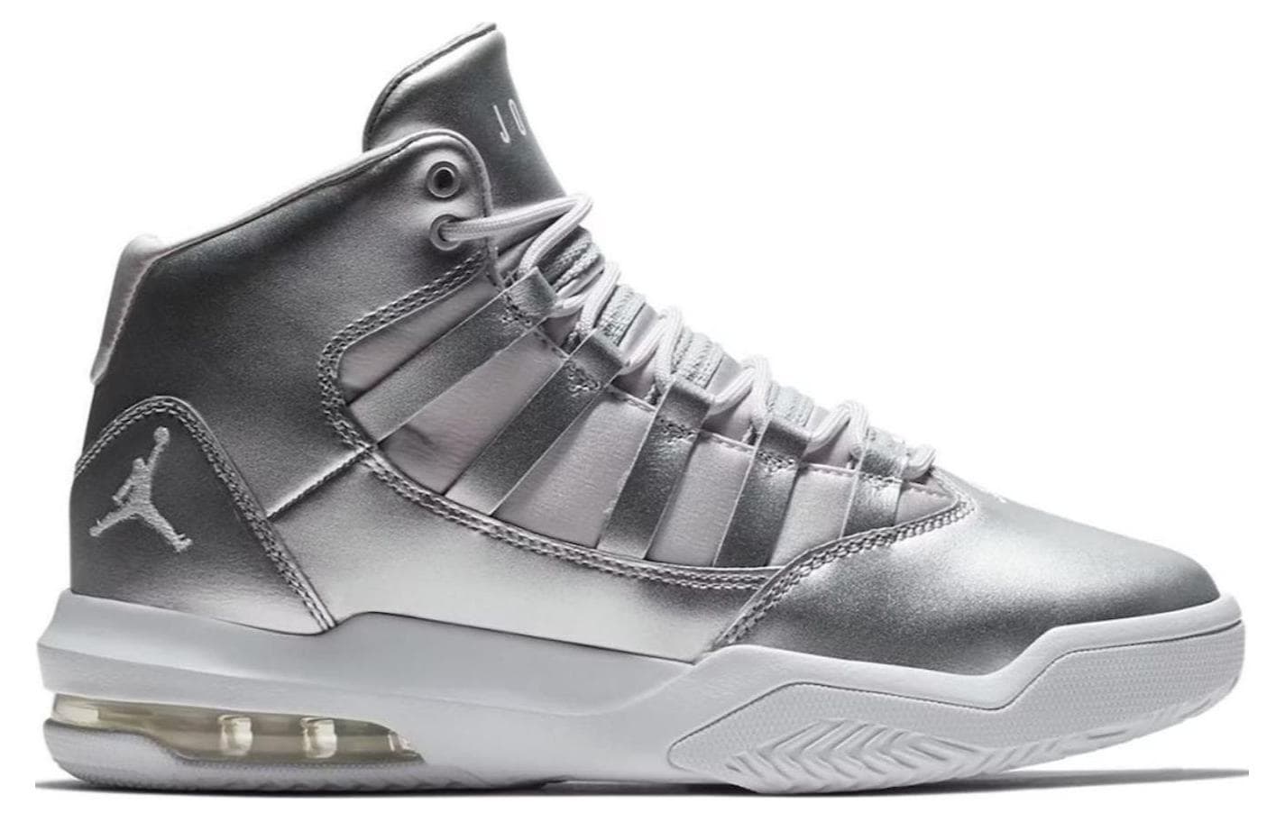 Ретро баскетбольные кроссовки Jordan Max Aura "Silver" GS - изображение 2