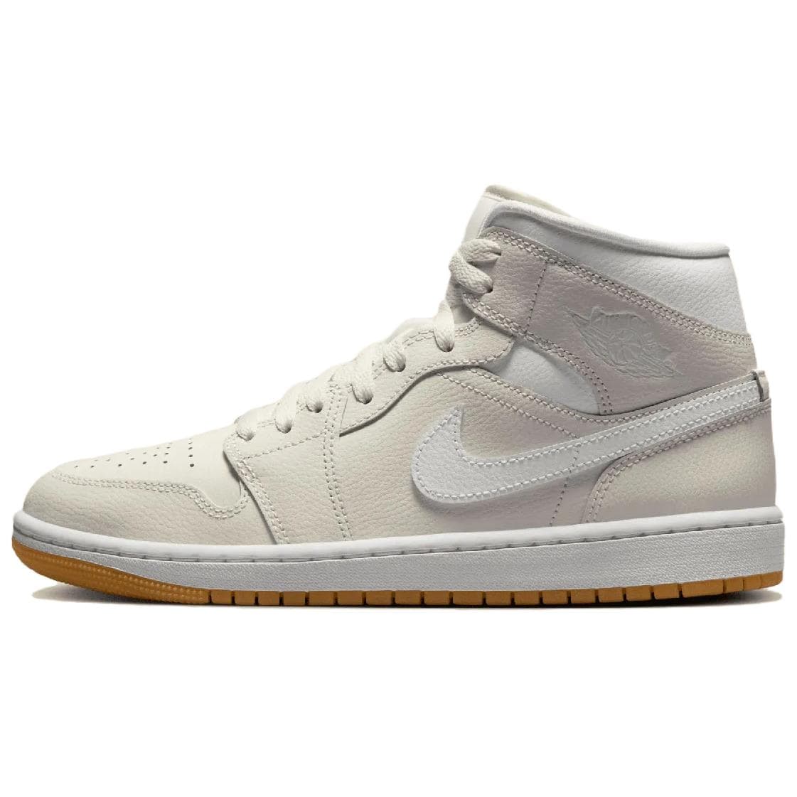 Ретро баскетбольные кроссовки Jordan Air Jordan 1 Противоскользящие Устойчивые к износу MID Топ Винтажные Баскетбольные Кроссовки Женские Бежевые - изображение 1