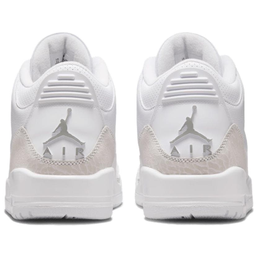 Ретро баскетбольные кроссовки Jordan Air Jordan 3 Кожа MID Ретро-баскетбольные кроссовки Мужские Белые - изображение 5