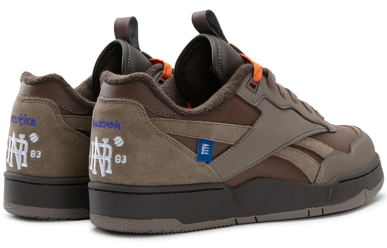 Ретро баскетбольные кроссовки REEBOK x NAUTICA BB 4000 II Low Универсальная Низкая Обувь Ретро Баскетбольные Кроссовки Унисекс Коричневый - изображение 3