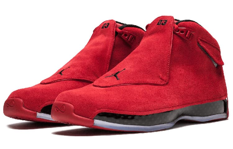 Ретро баскетбольные кроссовки Jordan Air Jordan 18 Retro Red Suede - изображение 3