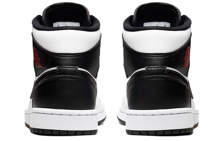 Ретро баскетбольные кроссовки Jordan Air Jordan 1 Mid White Black Red - изображение 3
