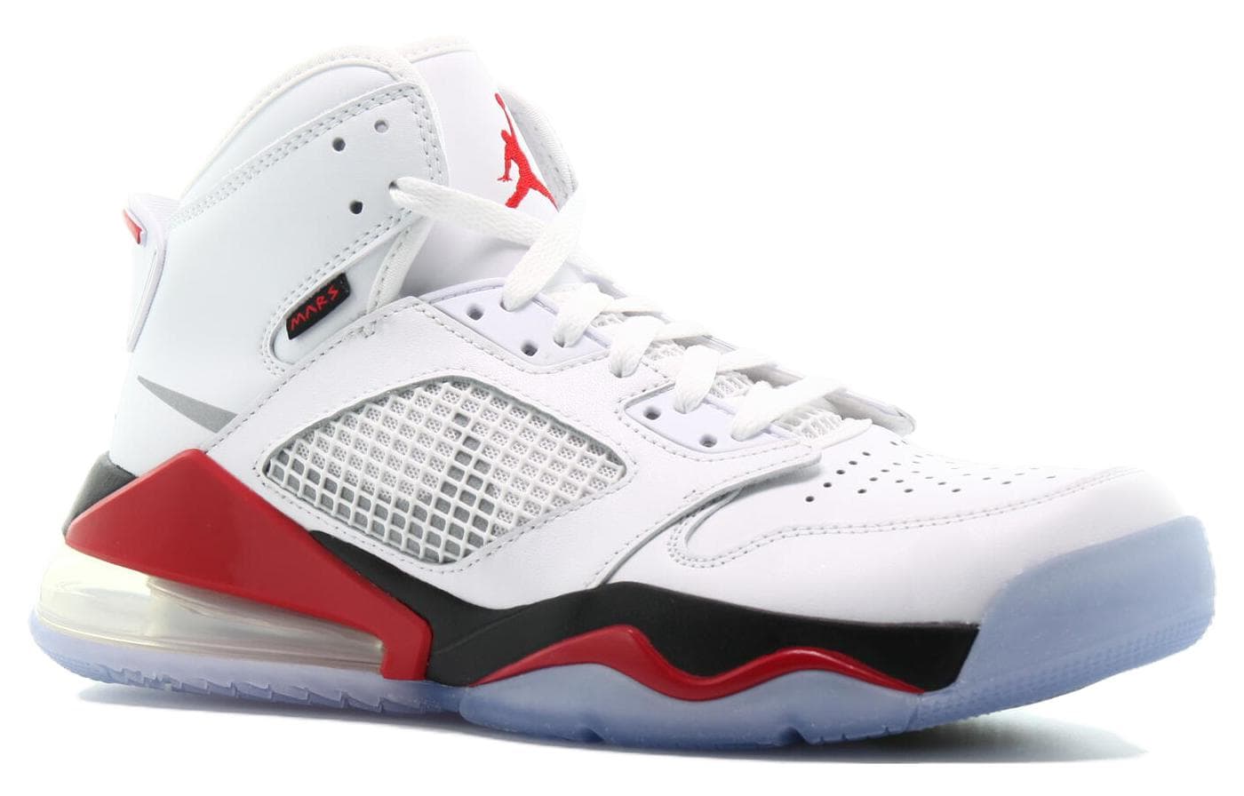 Ретро баскетбольные кроссовки Jordan Mars 270 White Red - изображение 3