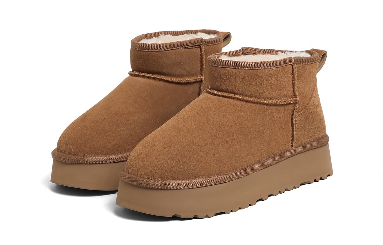 Ботинки зимние HUANQIU Snow Boots Brown - изображение 3