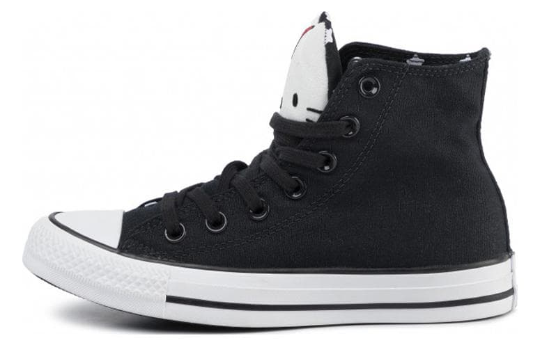 Кеды Converse Chuck TAYLOR All Star Hi Hello Kitty Черные Высокие Кеды Женские Черно-Белые - изображение 1