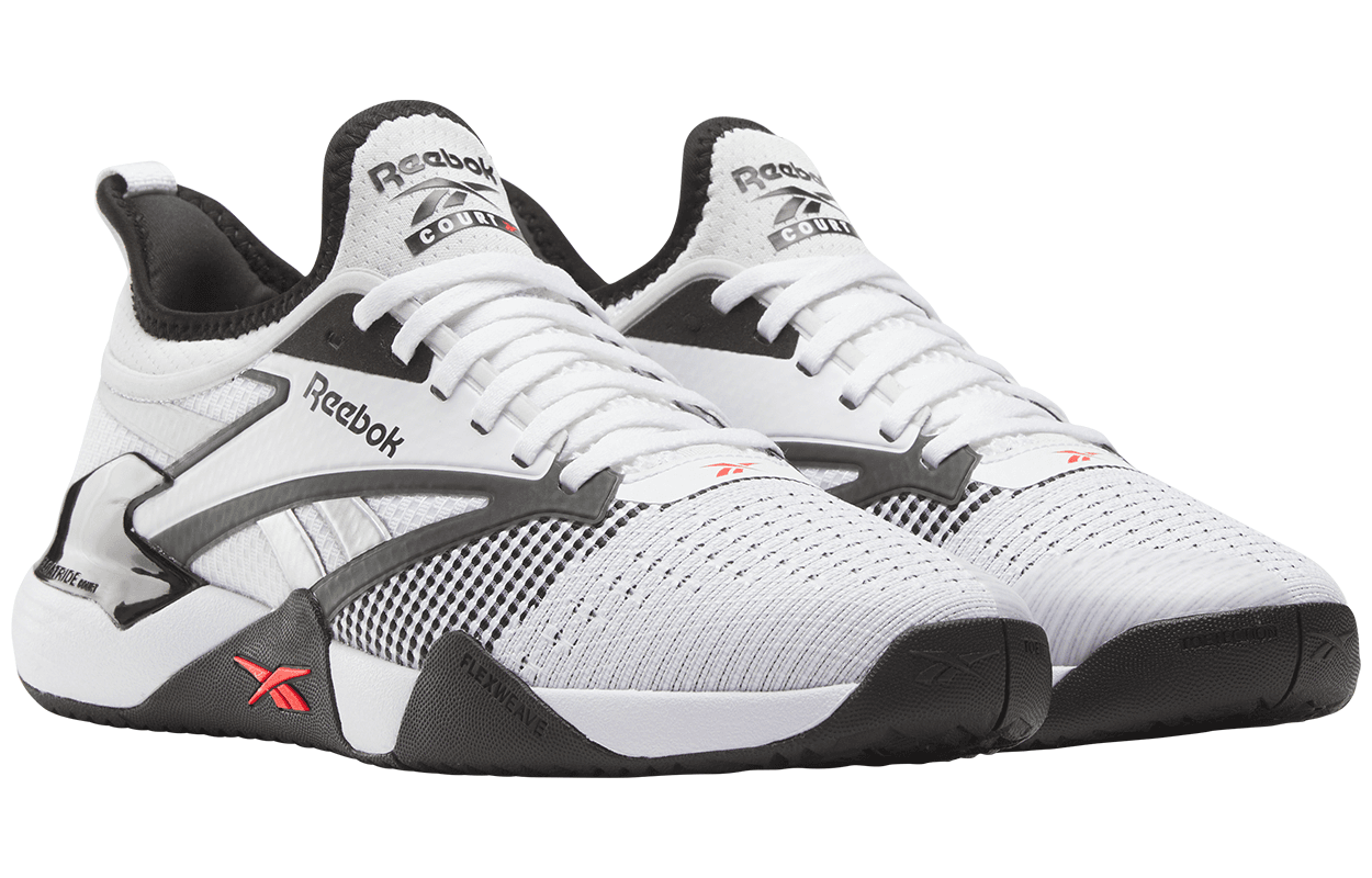 Кроссовки для спортзала Reebok Nano Court Low Низкие кроссовки для тренировок Унисекс Белый Черный - изображение 2
