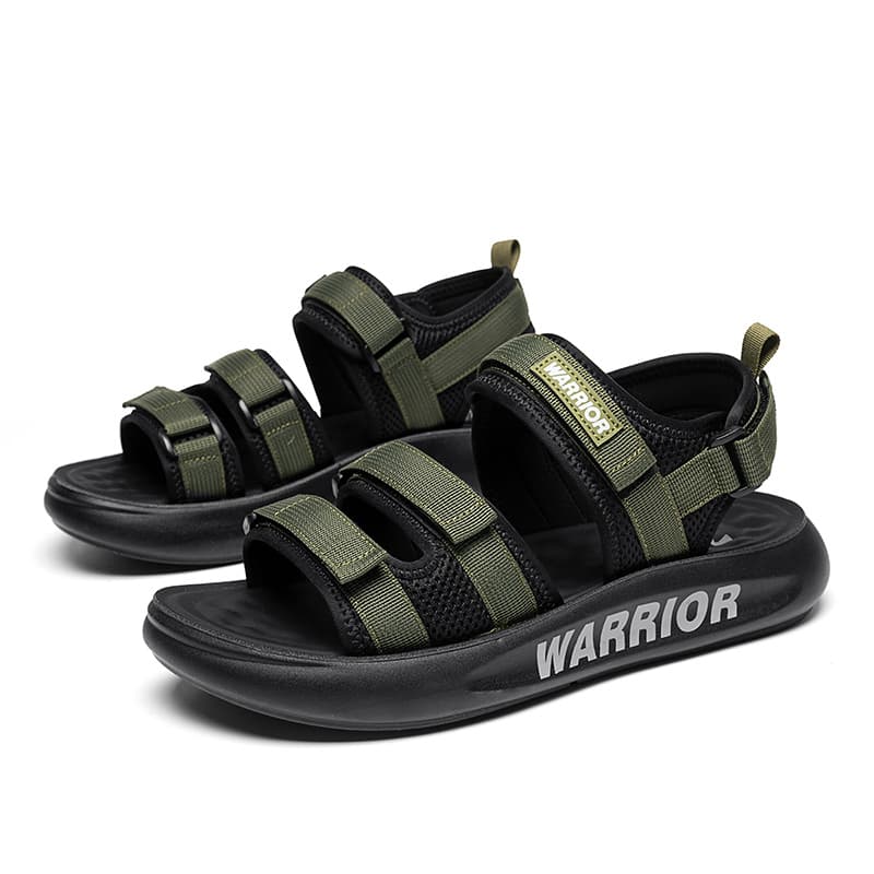 Сандалии с ремешком Warrior Пляжные сандалии Мужские Армейский зеленый Черный - изображение 3