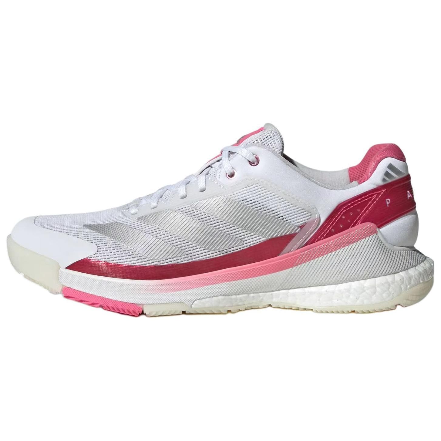 Кроссовки для тенниса Adidas Противоскользящие Износостойкие Низкие Теннисные Кроссовки Женские Белые Серебристо-Розовые - изображение 1