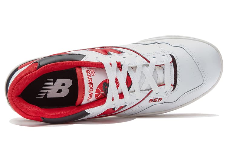 Ретро баскетбольные кроссовки New Balance 550 Red White - изображение 5