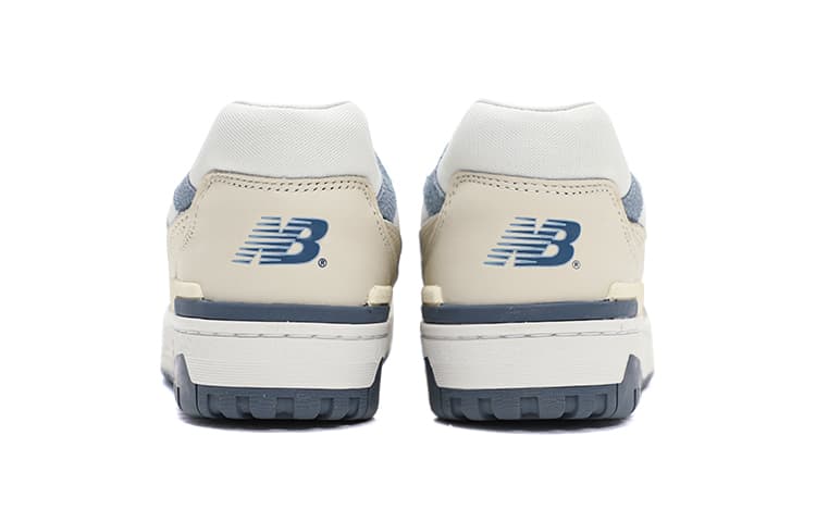 Ретро баскетбольные кроссовки New Balance 550 White Blue - изображение 4