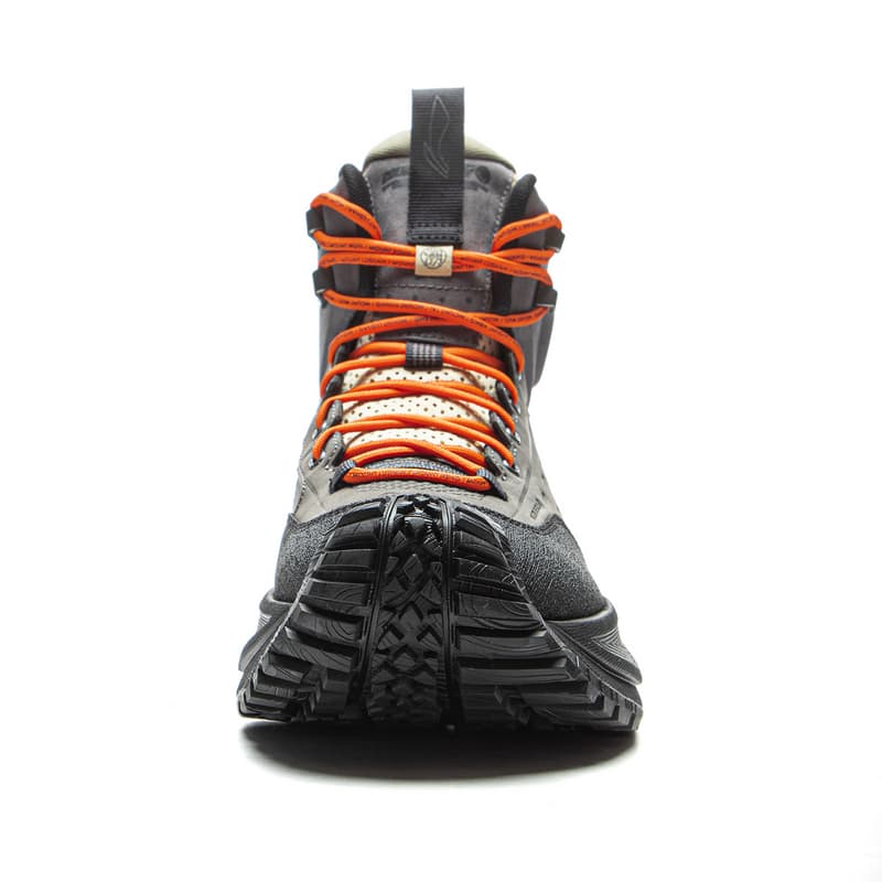 Кроссовки Li-Ning CF Su Xingchuan LEATHER HI Амортизация Противоскользящая износостойкая Водонепроницаемый Дышащий Покрытие Поддержка Термический Хай-топы Альпинистские и туристические ботинки Унисекс Каменно-угольный серый/Ночной черный - изображение 6