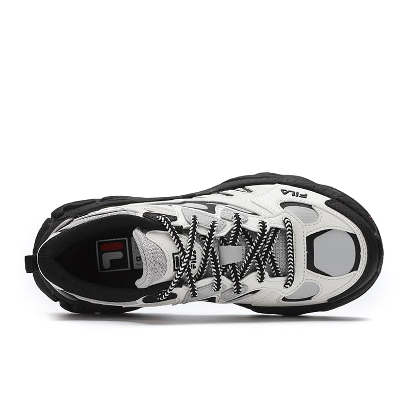 Кроссовки Кроссовки FILA Fern Sneakers Abrasion Resistant увеличивающие высоту низкие с толстой подошвой женские белые серые - изображение 2