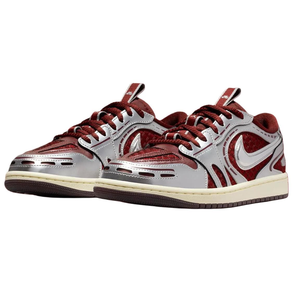 Ретро баскетбольные кроссовки Jordan Air Jordan 1 v3 Silver Red - изображение 3