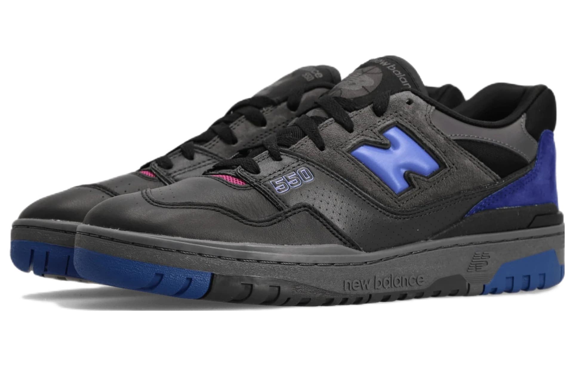 Ретро баскетбольные кроссовки New Balance 550 Black Blue - изображение 3