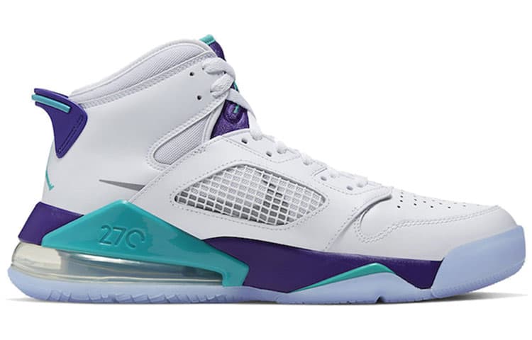 Ретро баскетбольные кроссовки Jordan Mars 270 White Purple - изображение 2