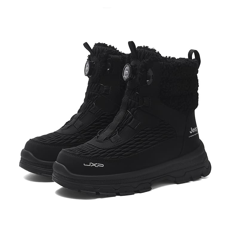Ботинки зимние Jeep Короткие Сноубутсы Унисекс Черные - изображение 3