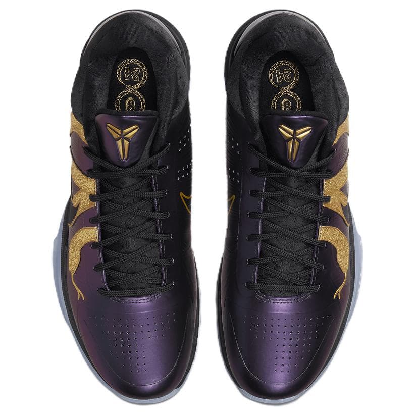 Кроссовки для баскетбола Nike Zoom Kobe 5 Low Баскетбольные кроссовки Унисекс Черный Фиолетовый Золото - изображение 6