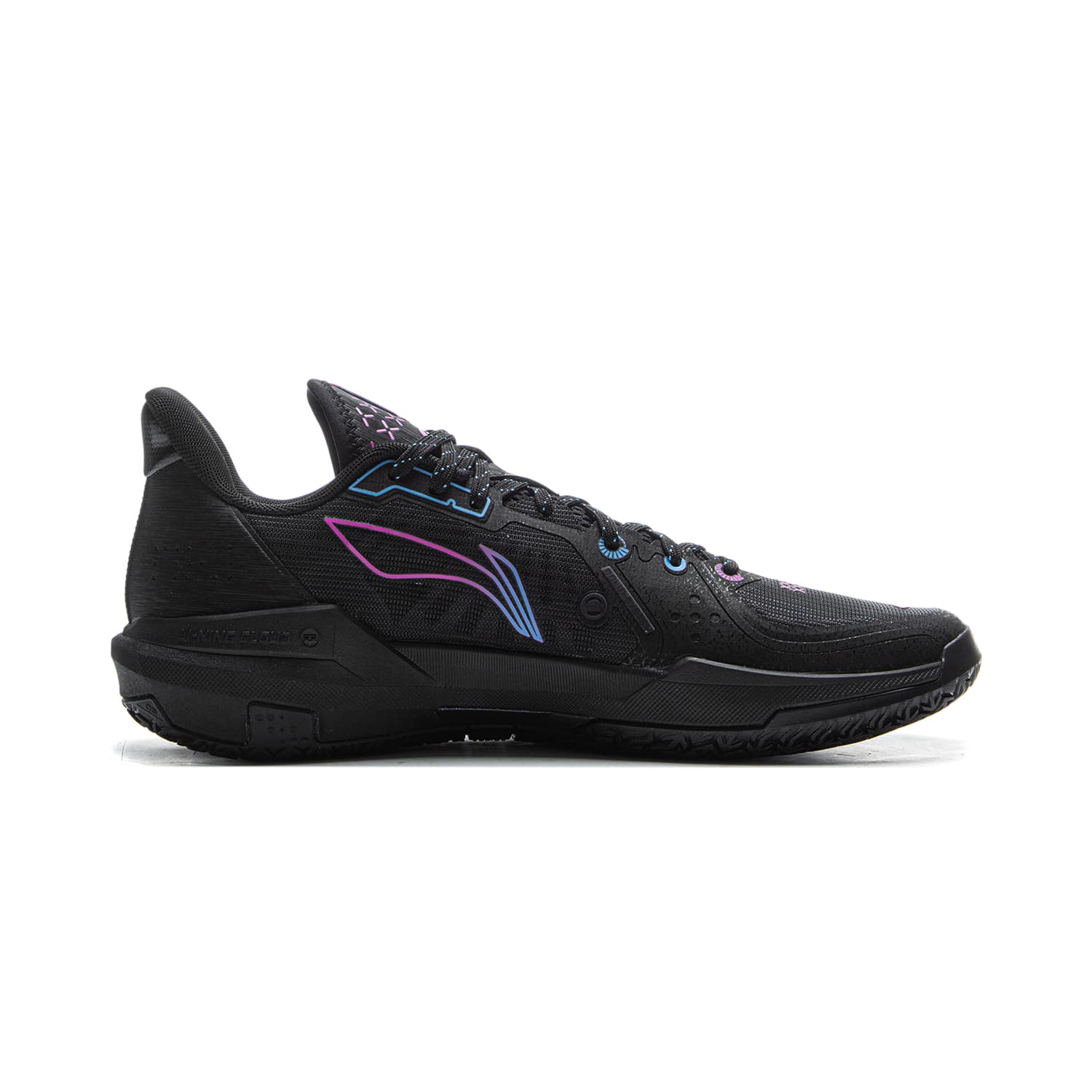 Кроссовки для баскетбола Li NING Light Speed 3 Low Топ Баскетбольные кроссовки Мужской Черно-фиолетовый - изображение 2