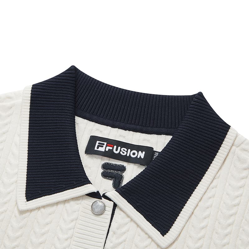 Кардиган FILA FUSION Instant TAKEOFF Свитер Женские Облачный белый - изображение 3