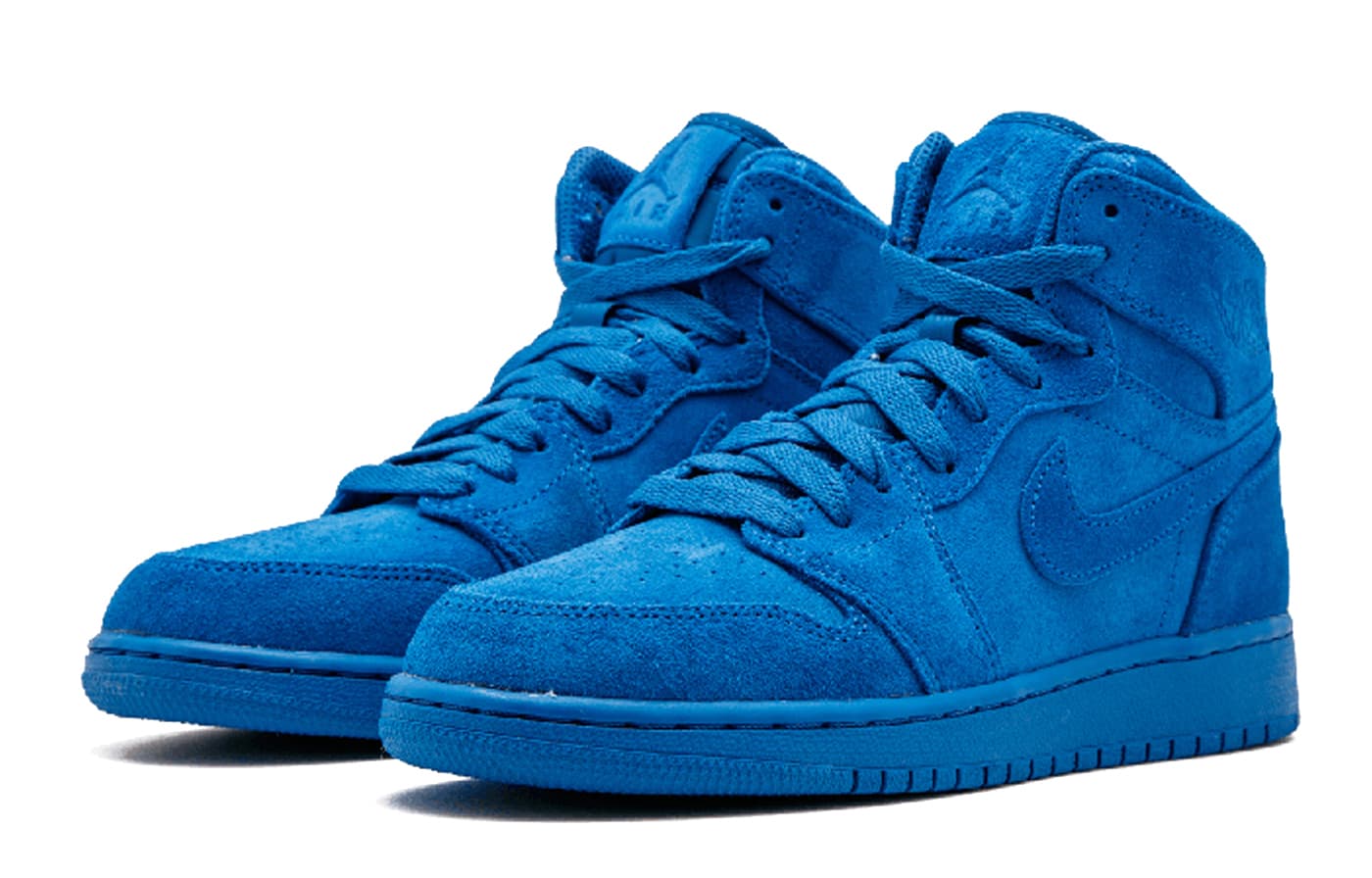 Ретро баскетбольные кроссовки Jordan Air Jordan 1 Retro Blue Suede - изображение 3