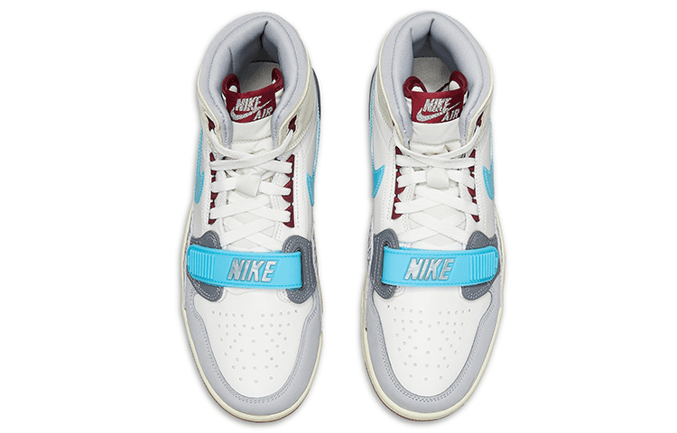 Ретро баскетбольные кроссовки Jordan Legacy 312 White Grey Blue - изображение 3