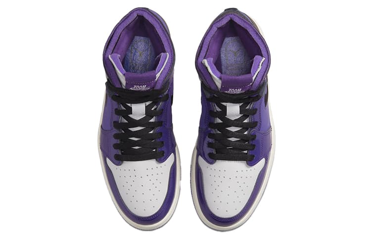 Ретро баскетбольные кроссовки Jordan Air Jordan 1 High Zoom Air CMFT "Purple Patent" - изображение 4