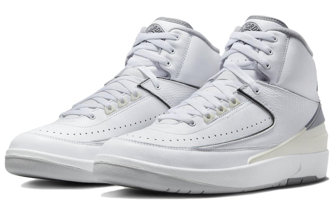 Ретро баскетбольные кроссовки Jordan Air Jordan 2 "White and Cement Grey" - изображение 3